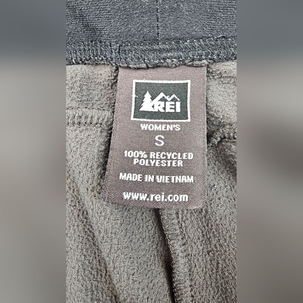 REI Women’s Fleece Pants Size Small Gray Flare Leg Cozy Outdoor Lounge - Picture 4 of 8